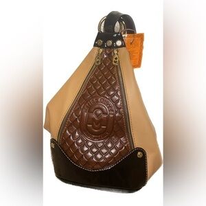 Marino Orlandi Leather Sling back pack